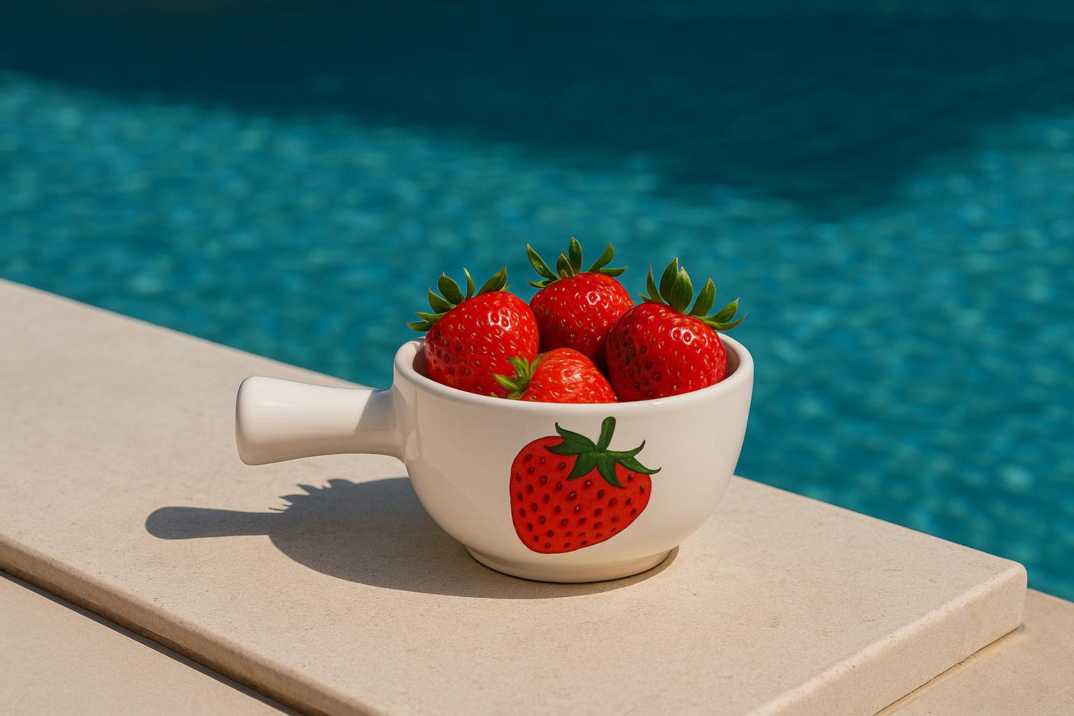 Cute Strawberry Soup Bowl
