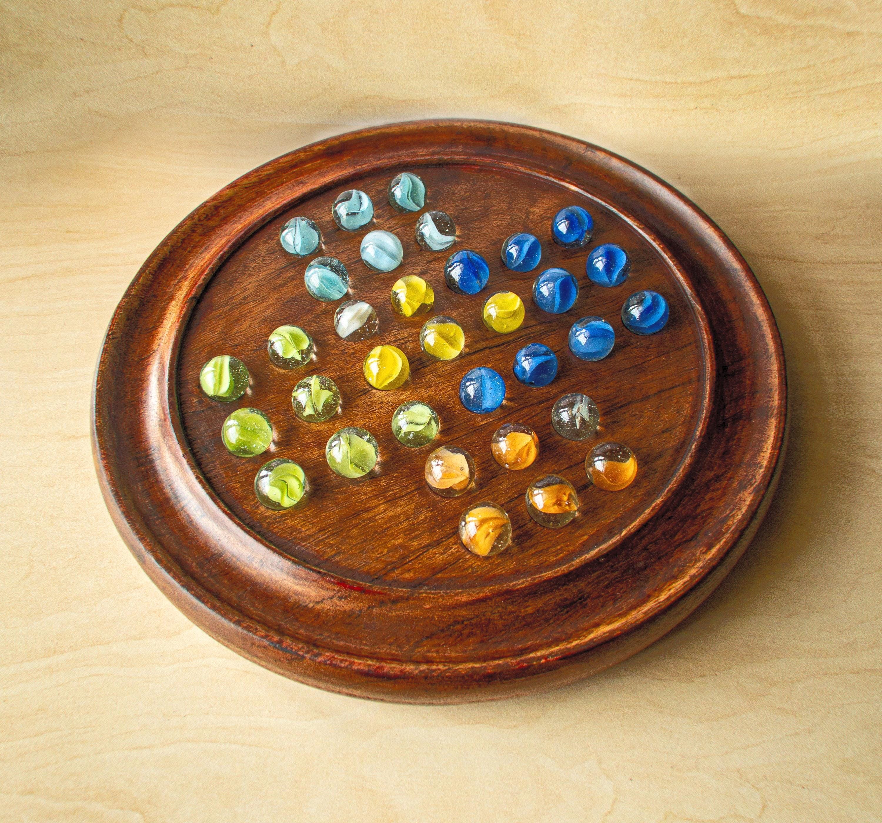 Handcrafted Marble Solitaire Game