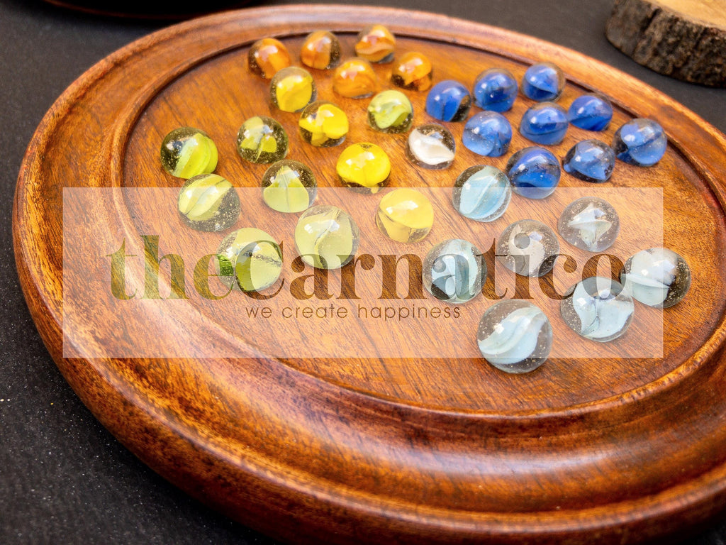Handcrafted Marble Solitaire Game