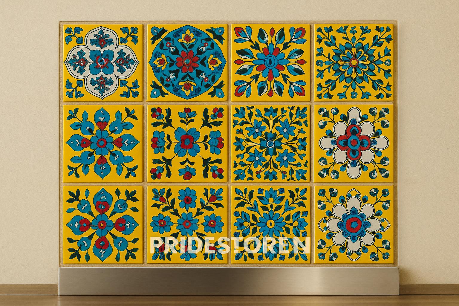 Bright Yellow Talavera Tiles