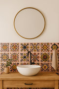 Hand Painted Ceramic Tiles - 4x4 Inch (24 Piece)