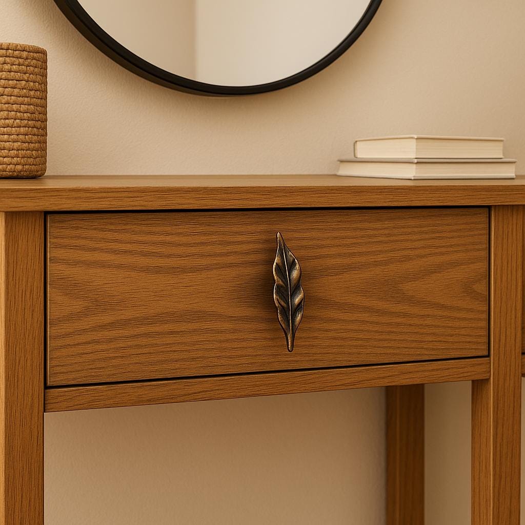 Elegant Brass Leaf Knobs