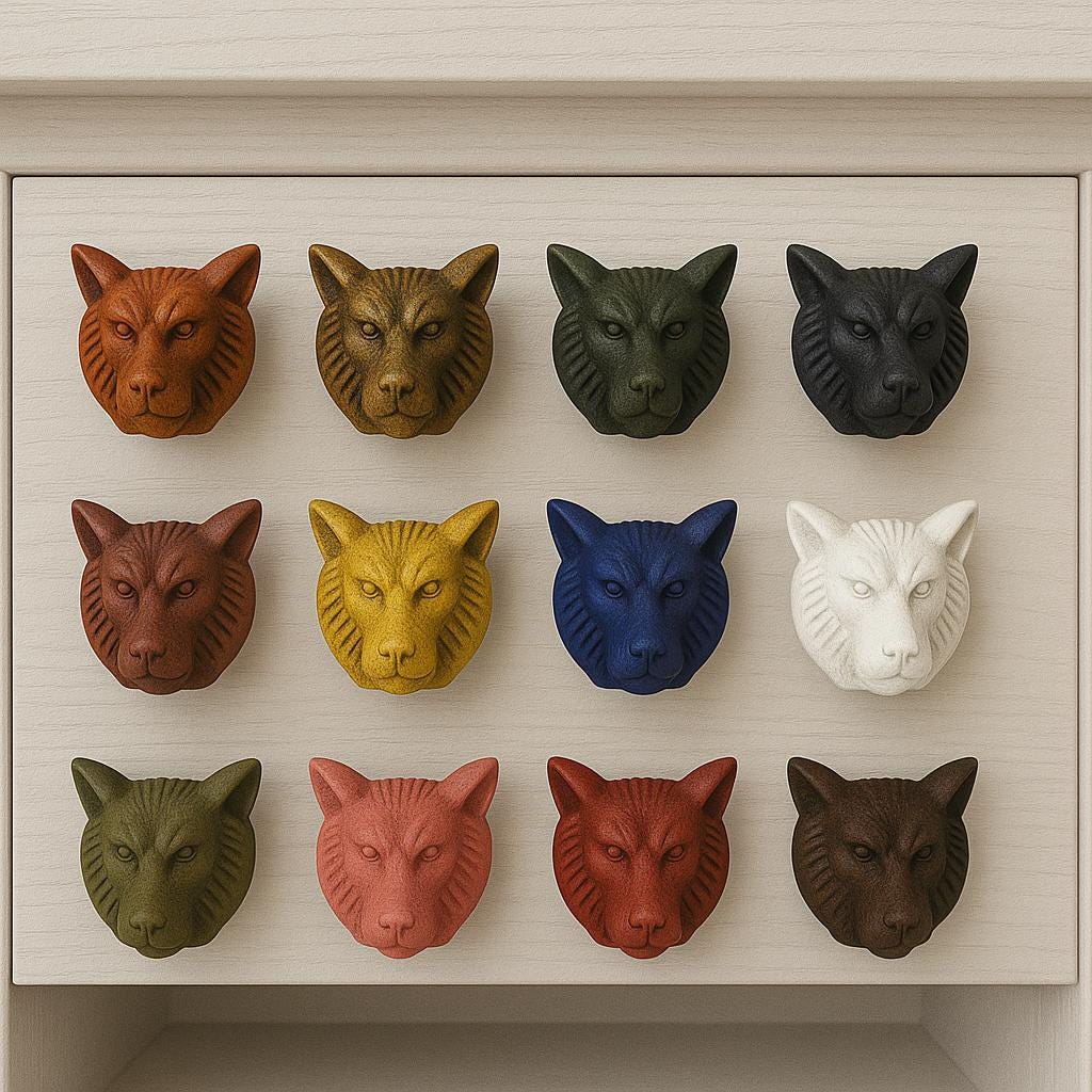 Wolf Head Knobs for Cabinets