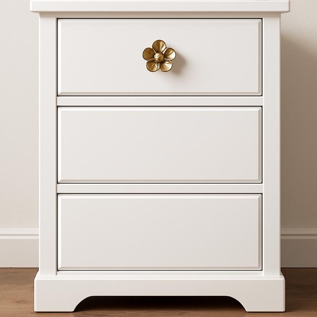 Chic Silver Flower Drawer Pull