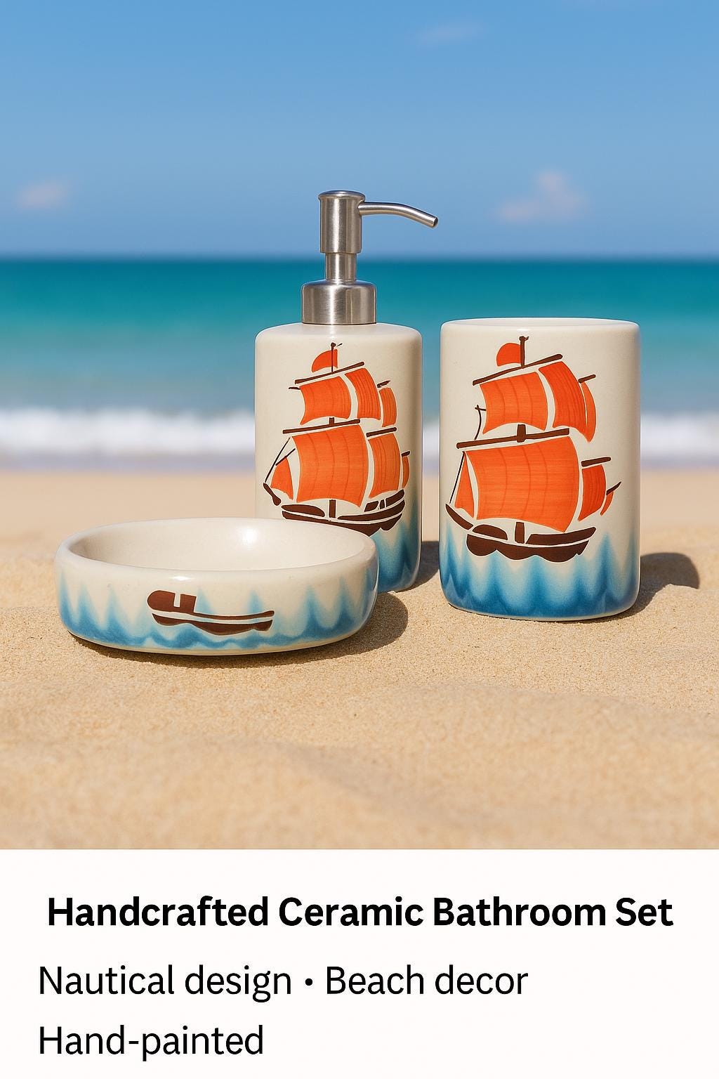 Tropical Ceramic Bath Set