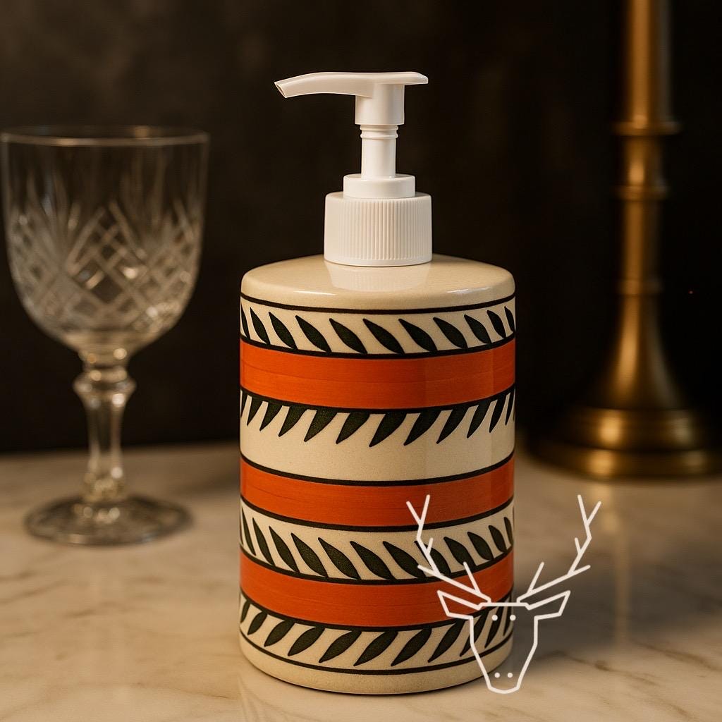 Boho Orange Ceramic Dispenser