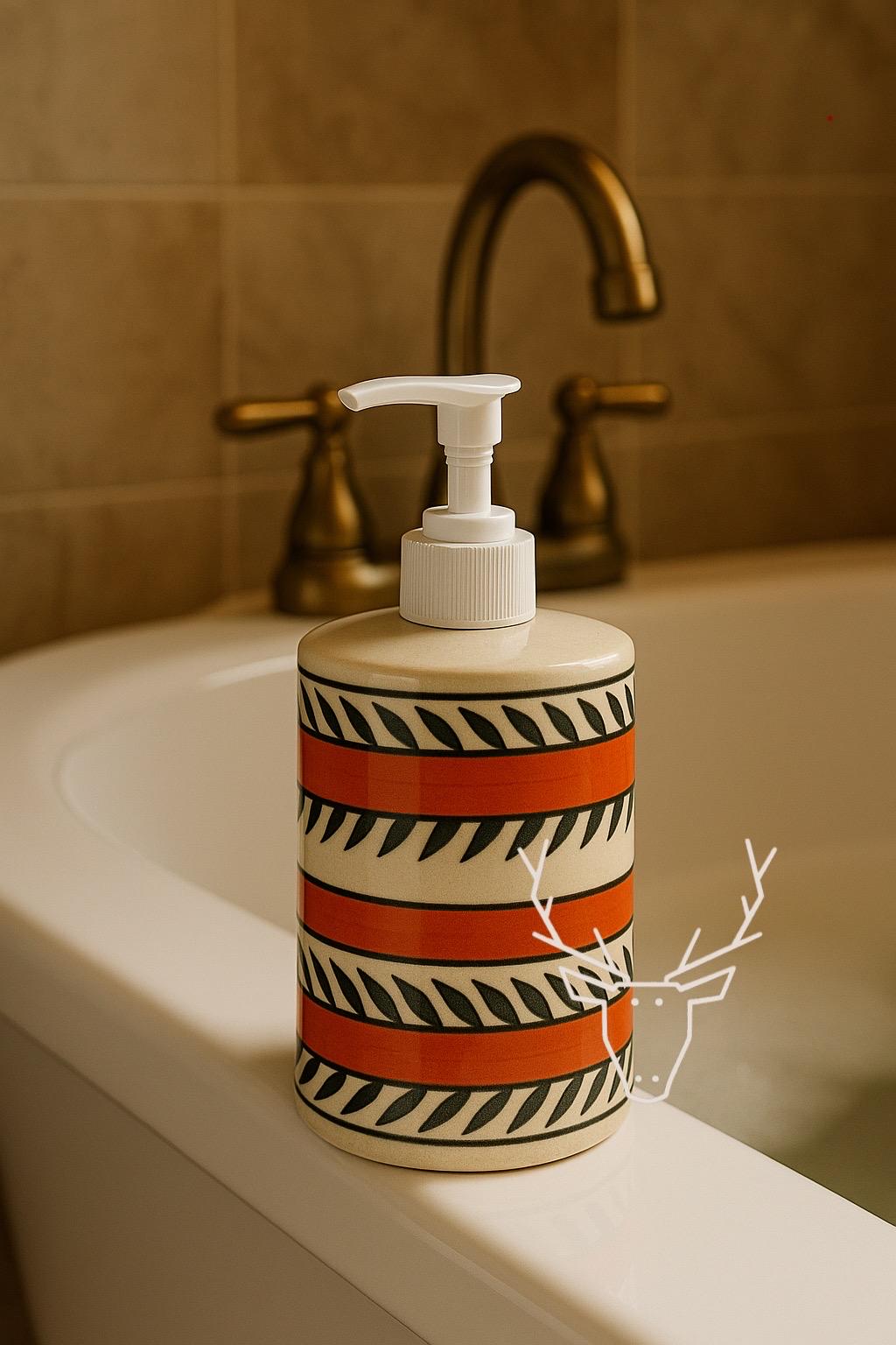 Boho Orange Ceramic Dispenser