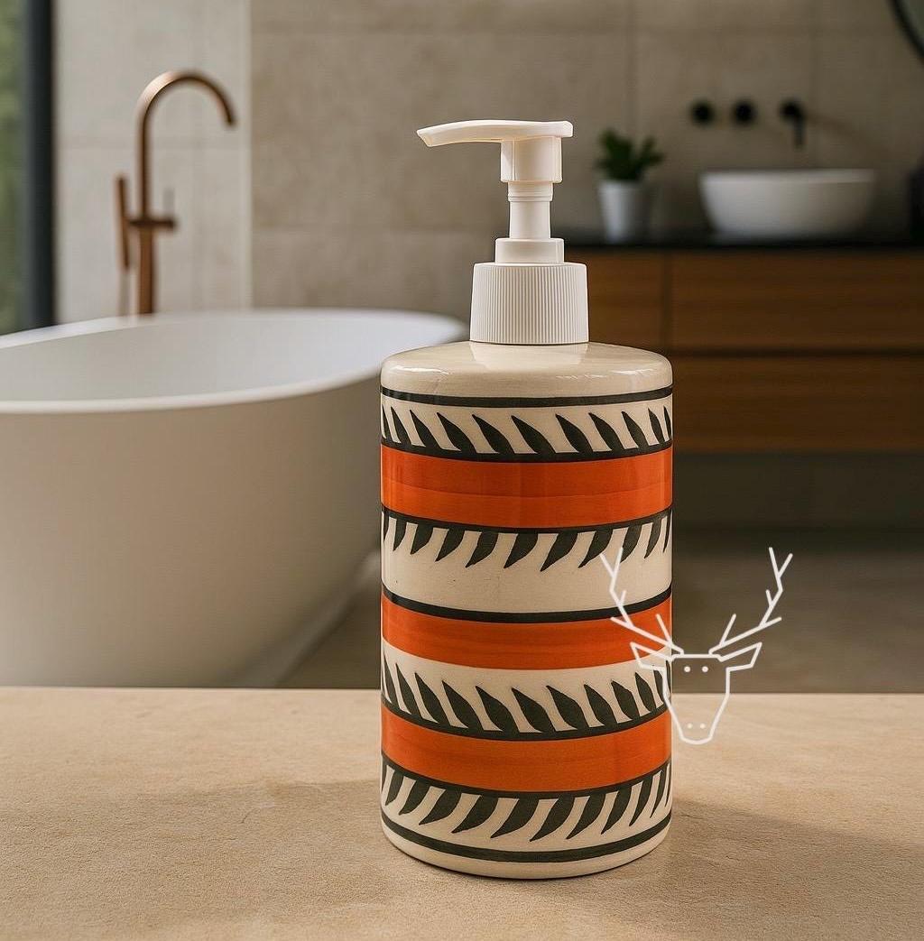 Boho Orange Ceramic Dispenser