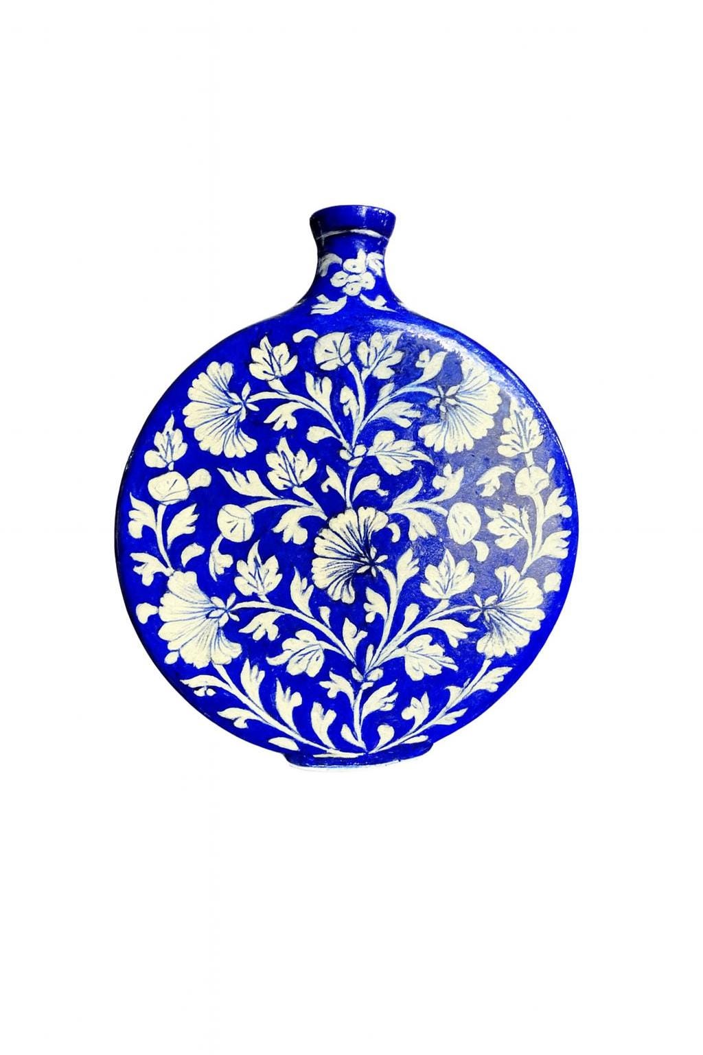 Royal Blue Hand-Painted Vase