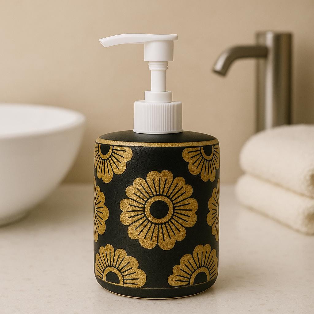 Boho Floral Soap Dispenser