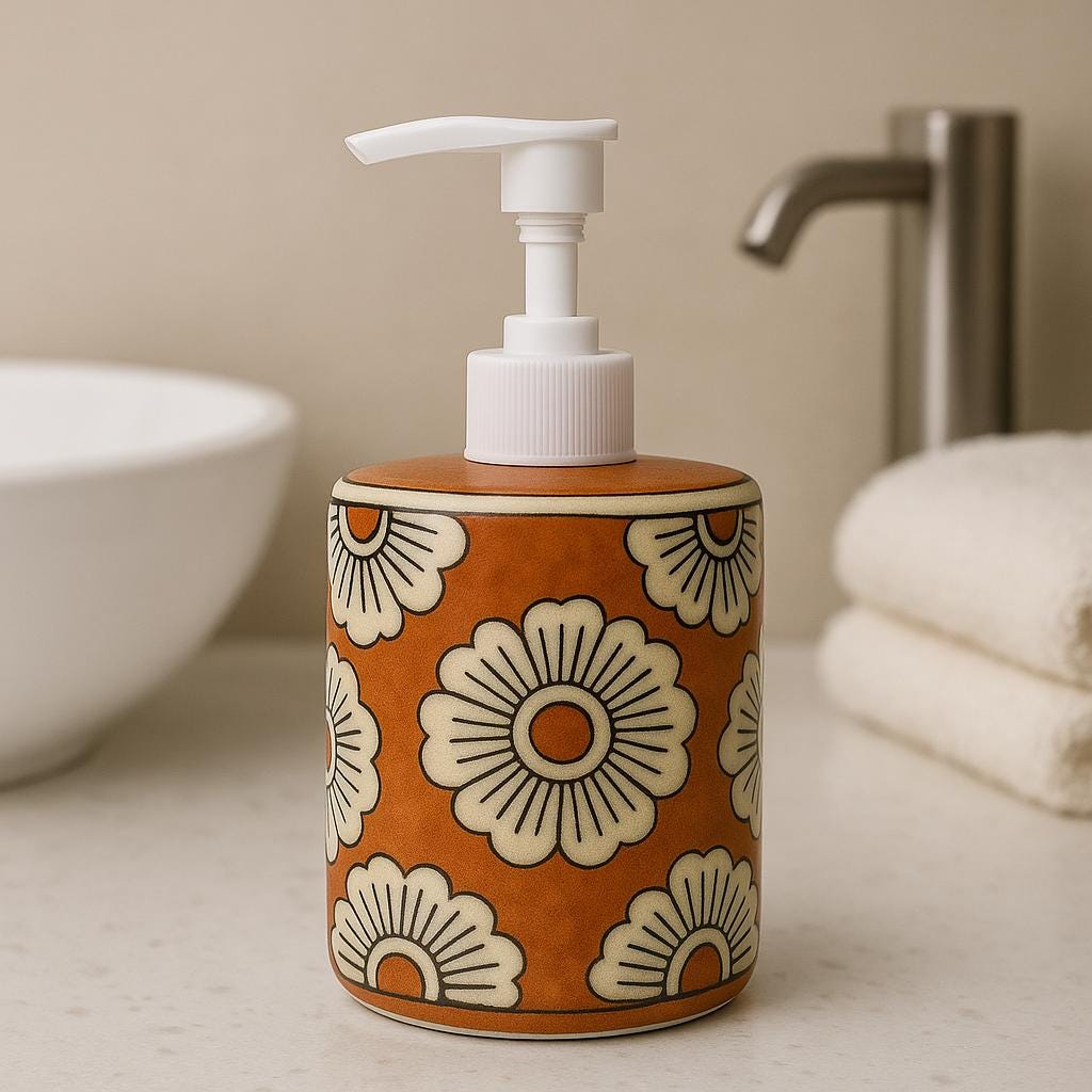 Boho Floral Soap Dispenser