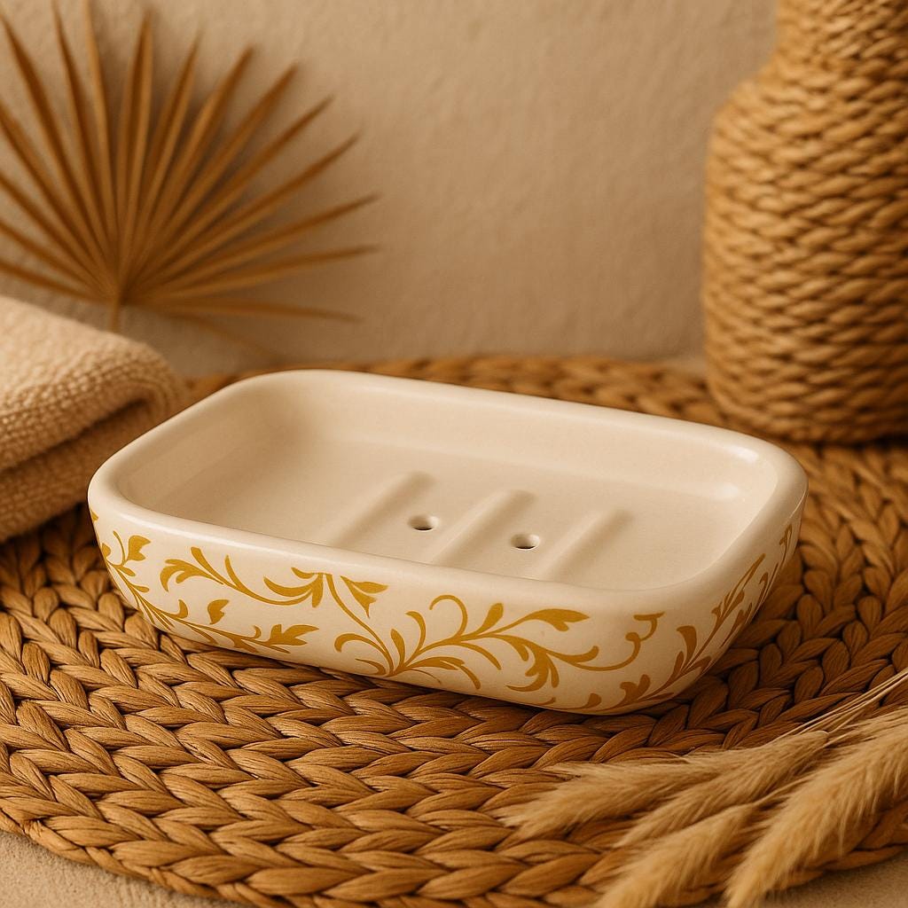 Chic Boho Ceramic Bath Set