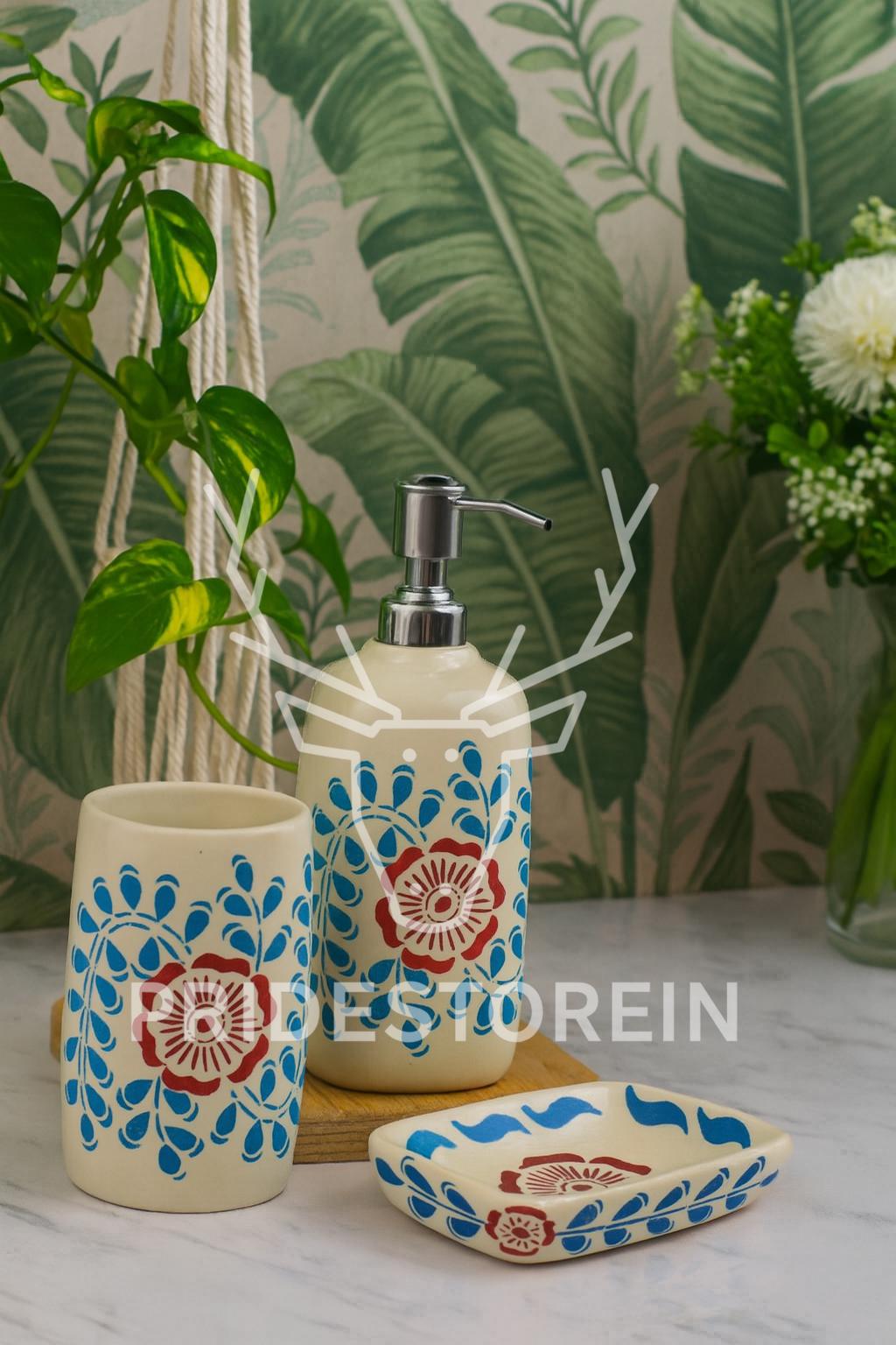 Elegant Floral Bathroom Set