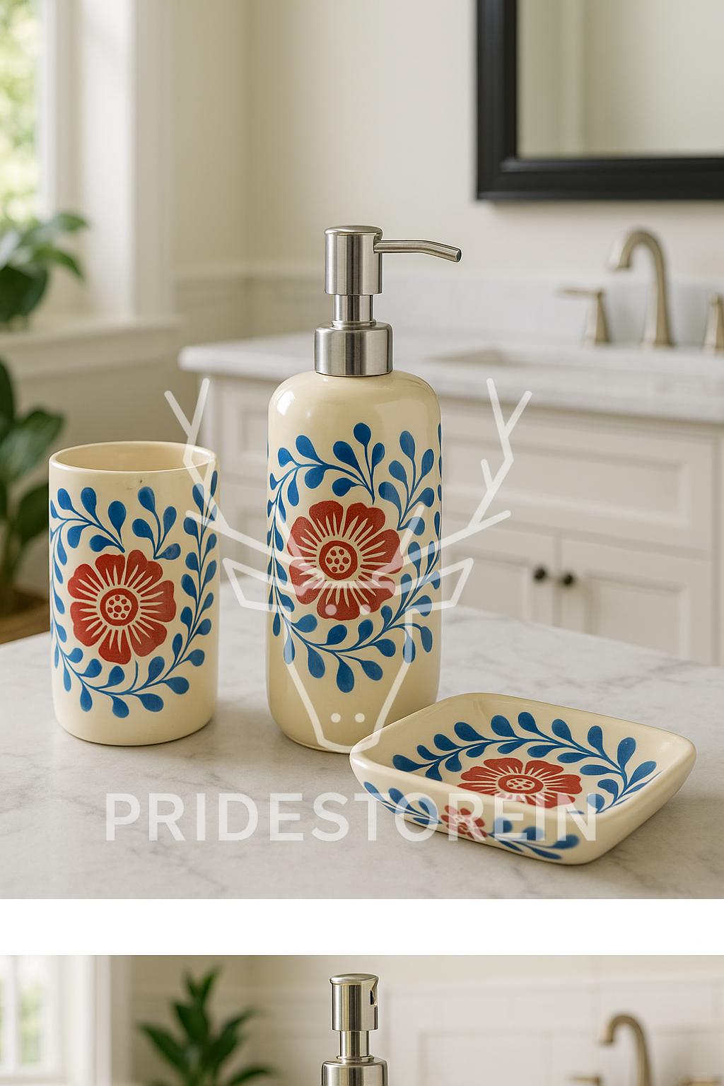 Elegant Floral Bathroom Set