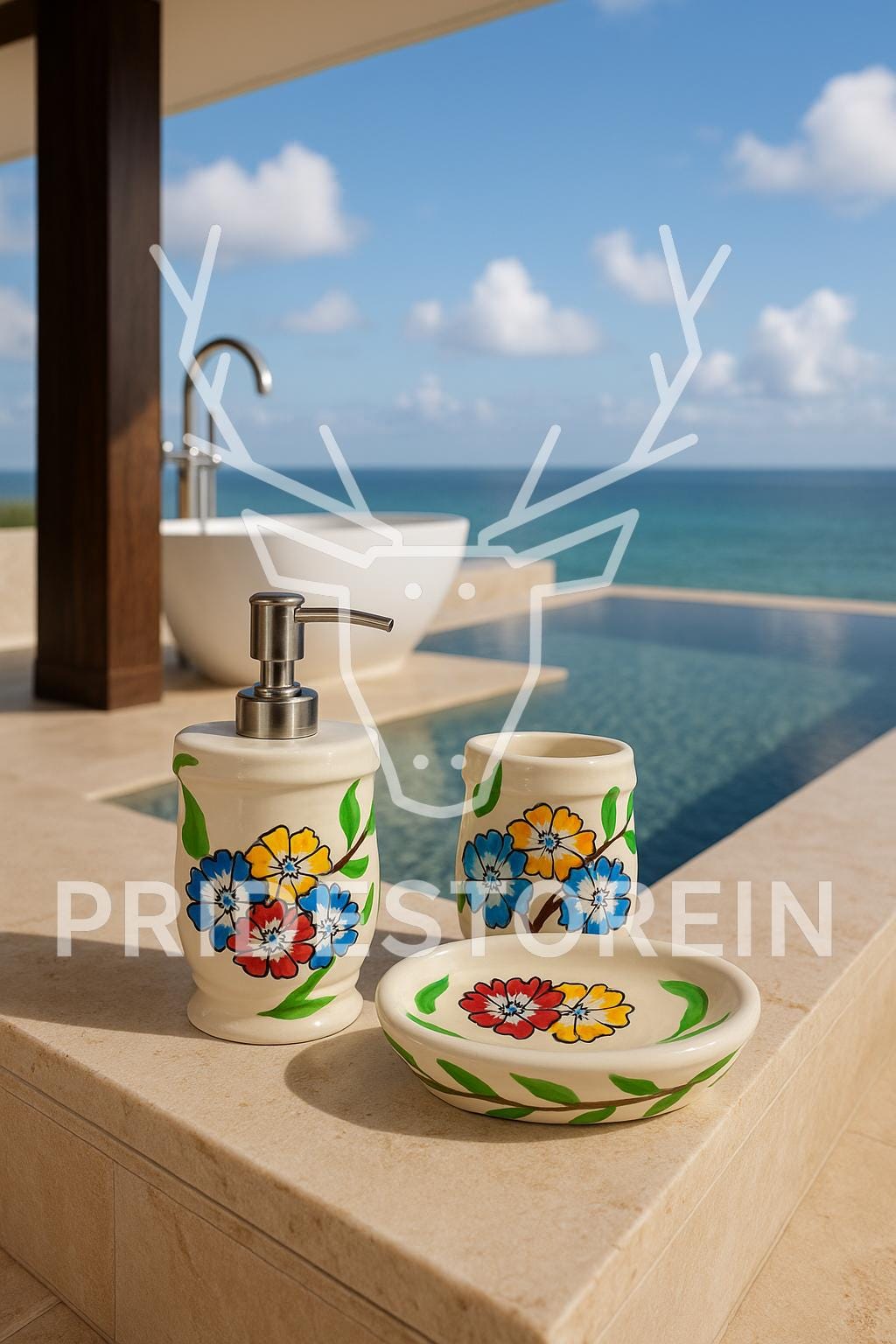 Elegant Ceramic Vanity Set