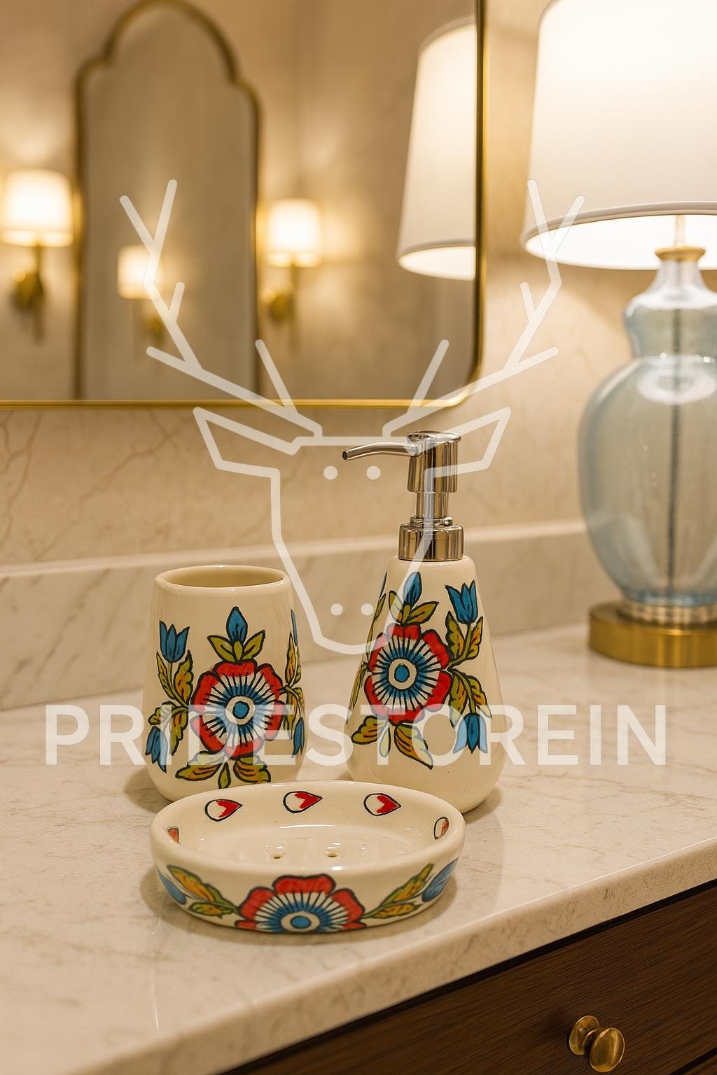 Artisan Ceramic Vanity Set