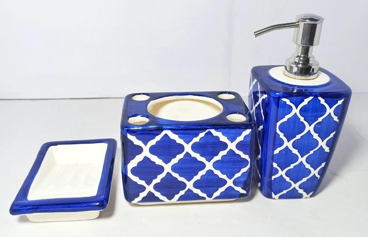 Tropical Blue Bath Set