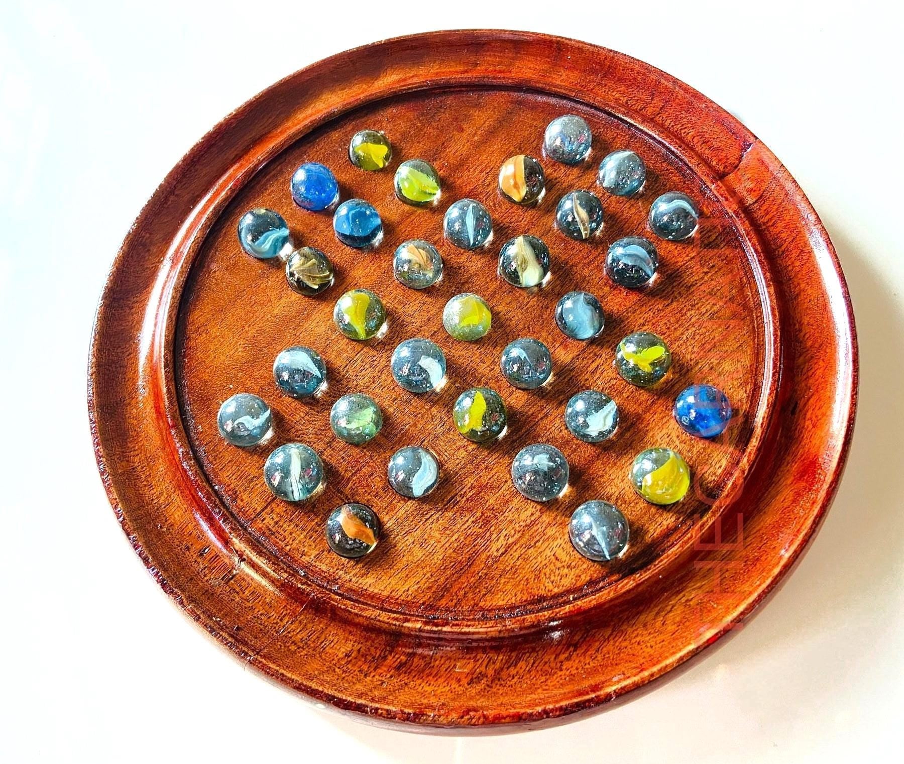Handcrafted Marble Solitaire Game