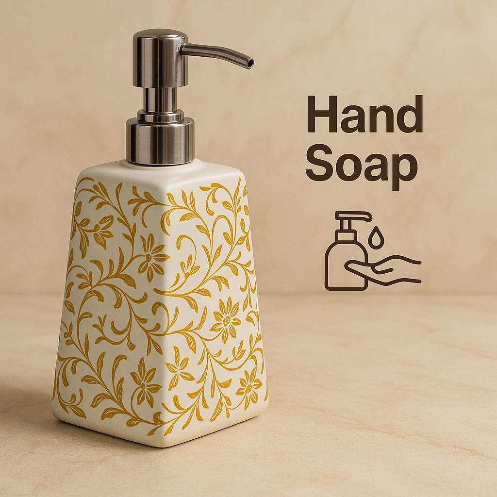 Handmade Pottery Soap Pump