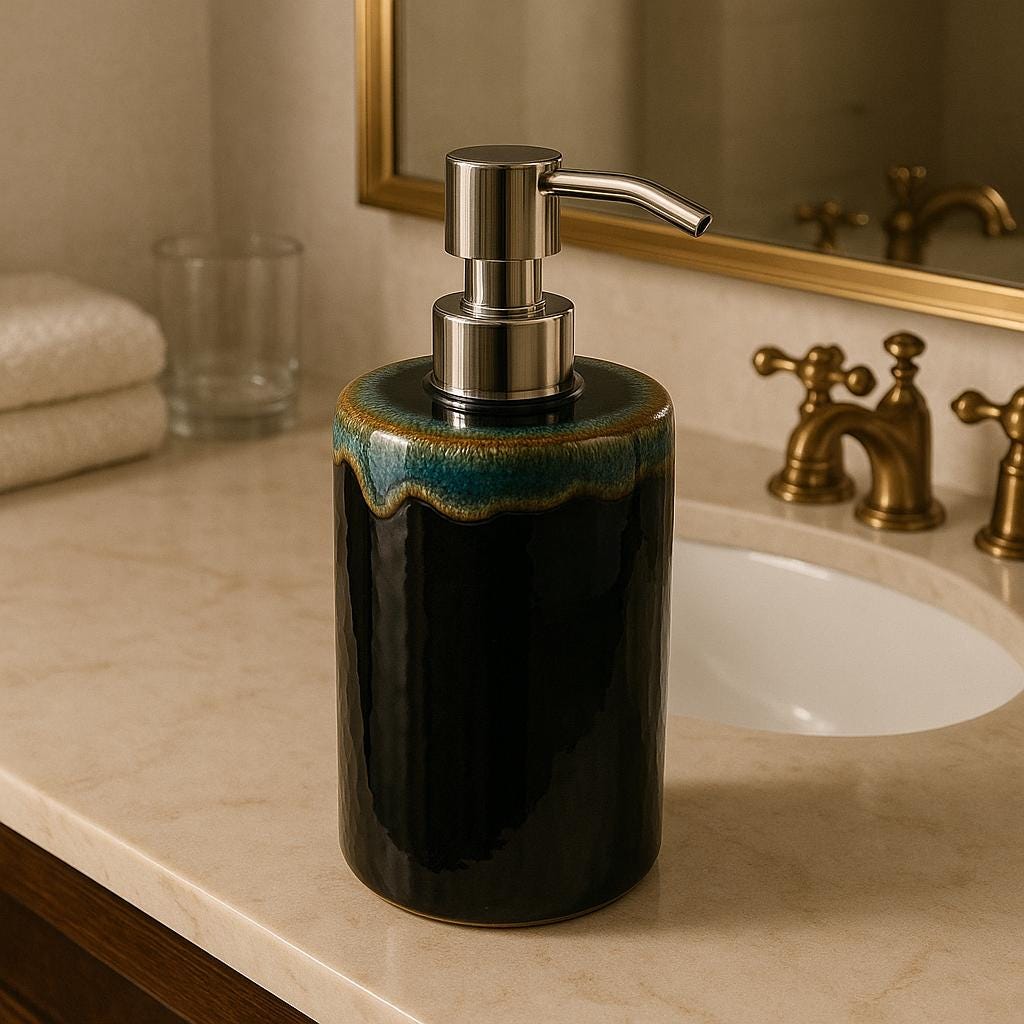 Handmade Pottery Soap Pump