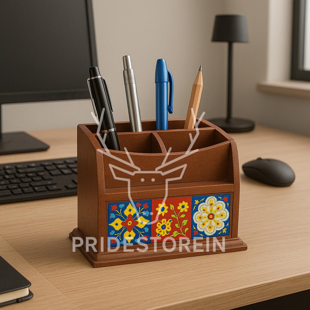 Boho Floral Desk Organizer