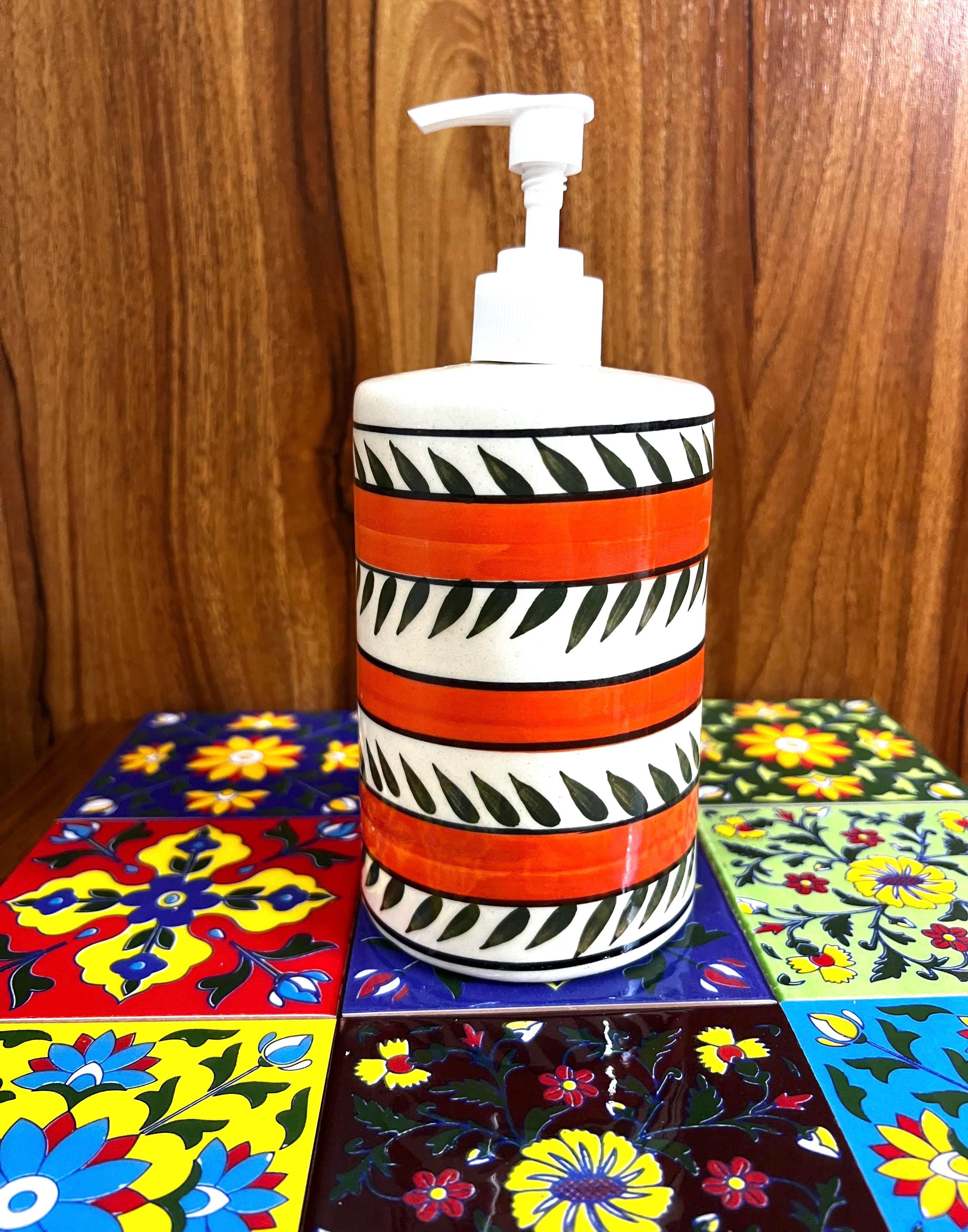 Boho Orange Ceramic Dispenser