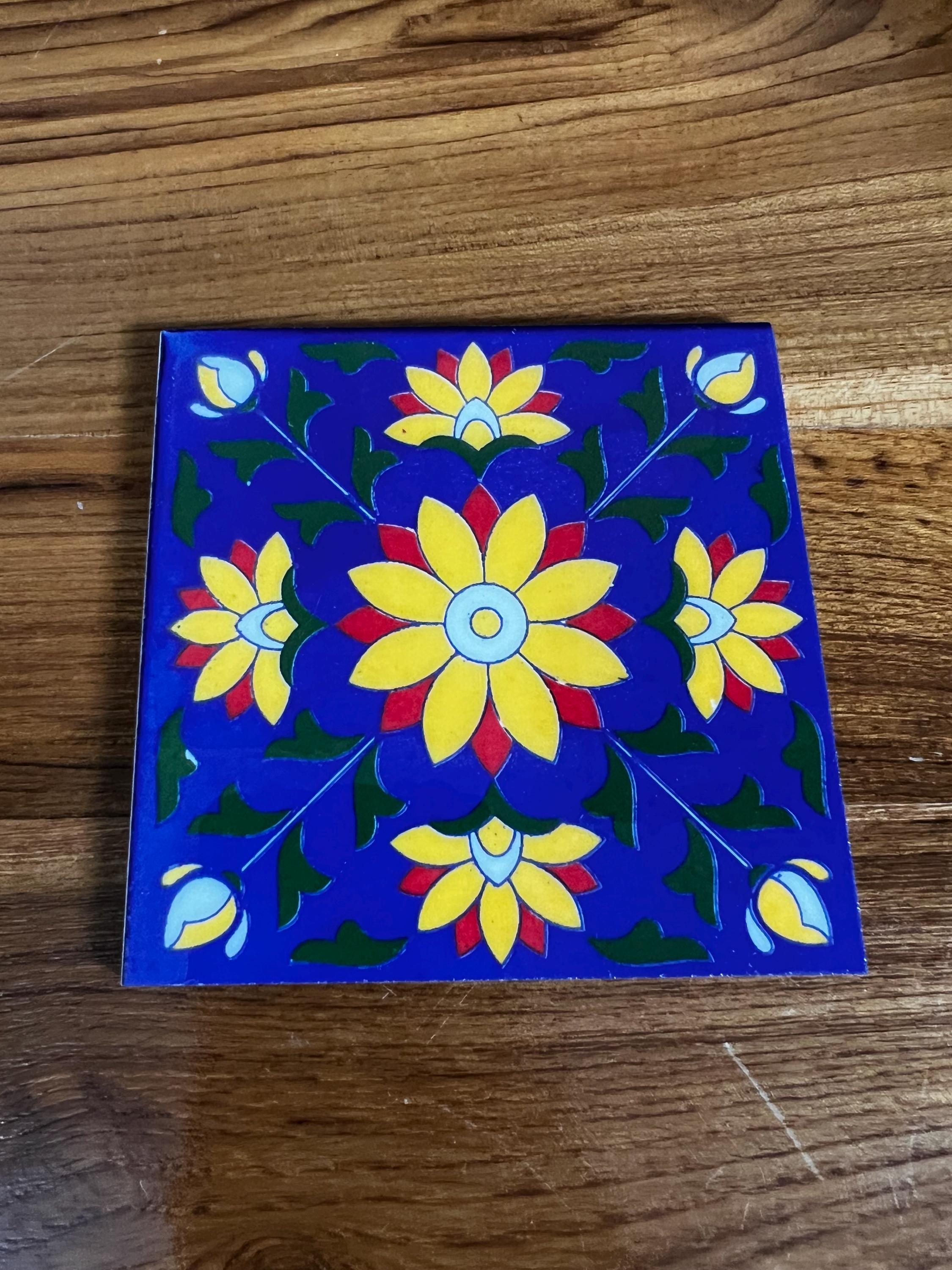 Handpainted Floral Tiles 4x4
