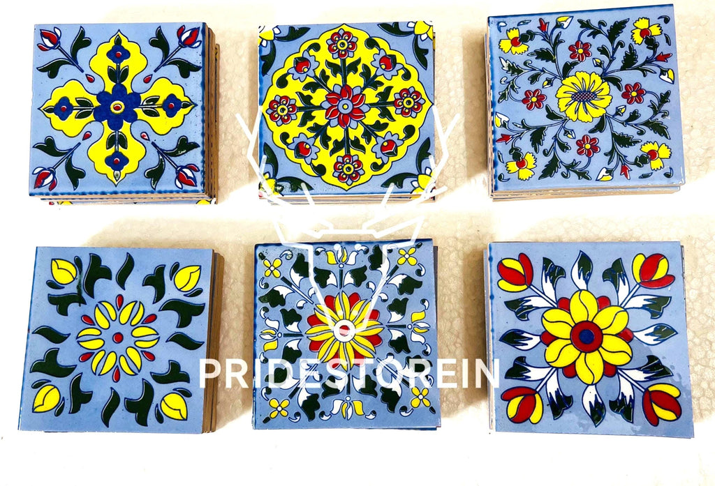 Hand Painted Floral Tiles 4x4