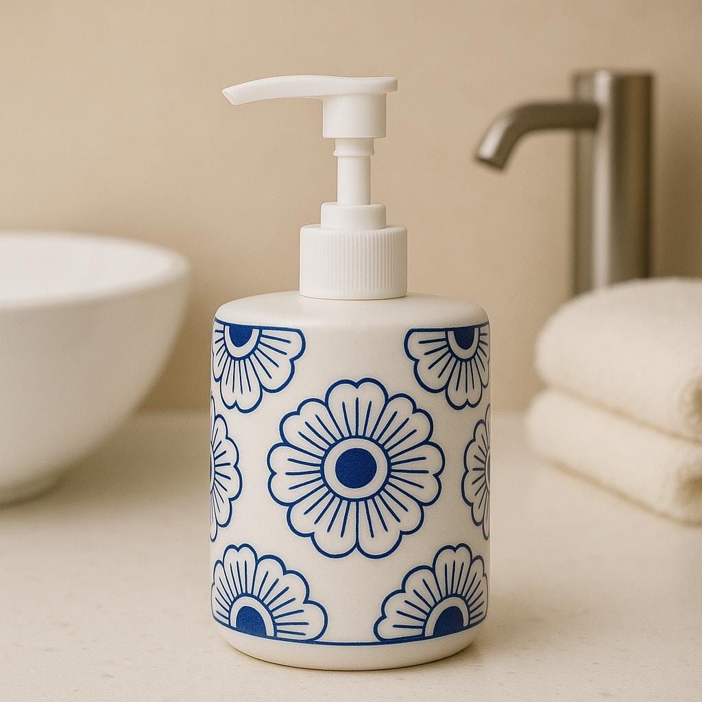 Boho Floral Soap Dispenser