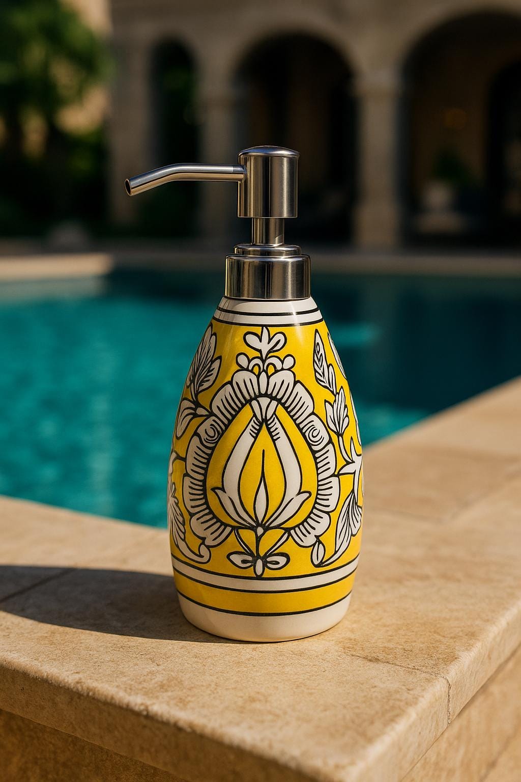 Boho Floral Ceramic Dispenser