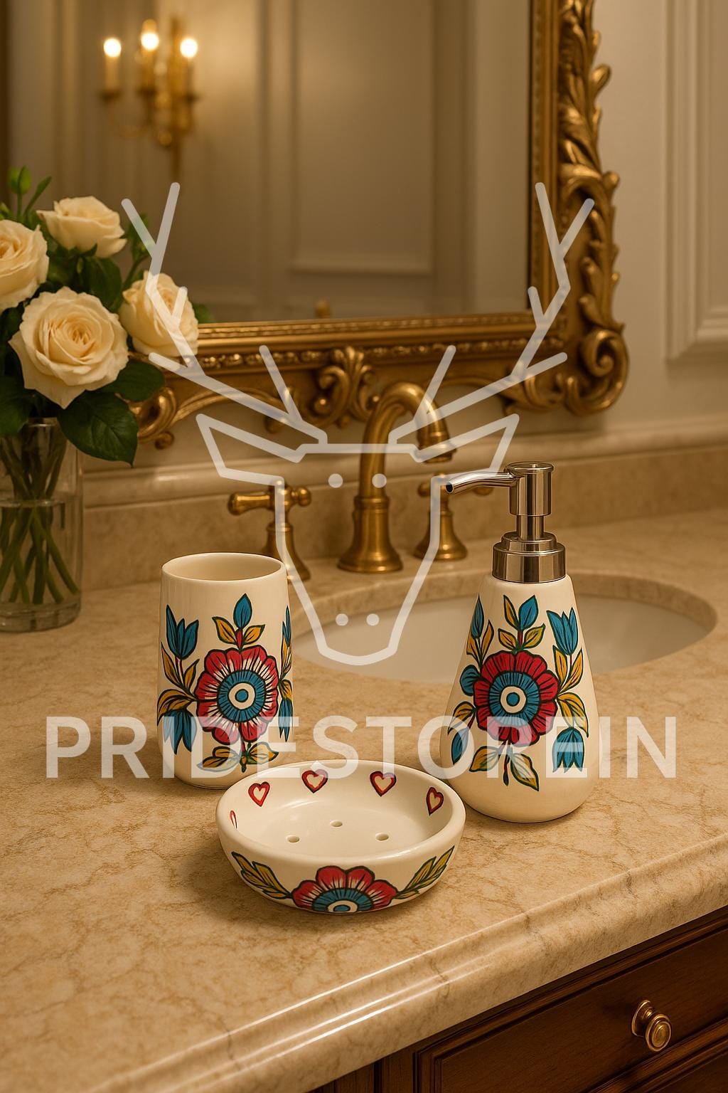 Artisan Ceramic Vanity Set