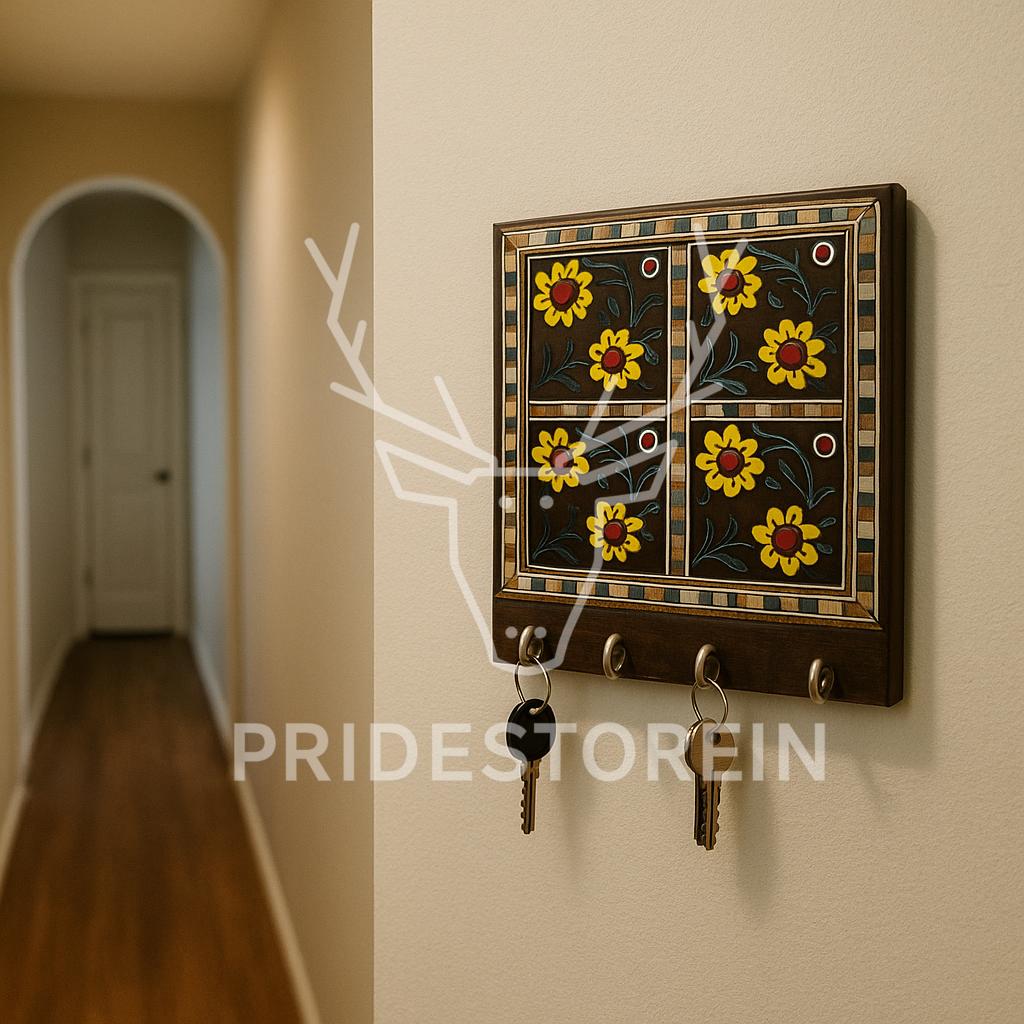 Chic Wooden Key Holder Decor