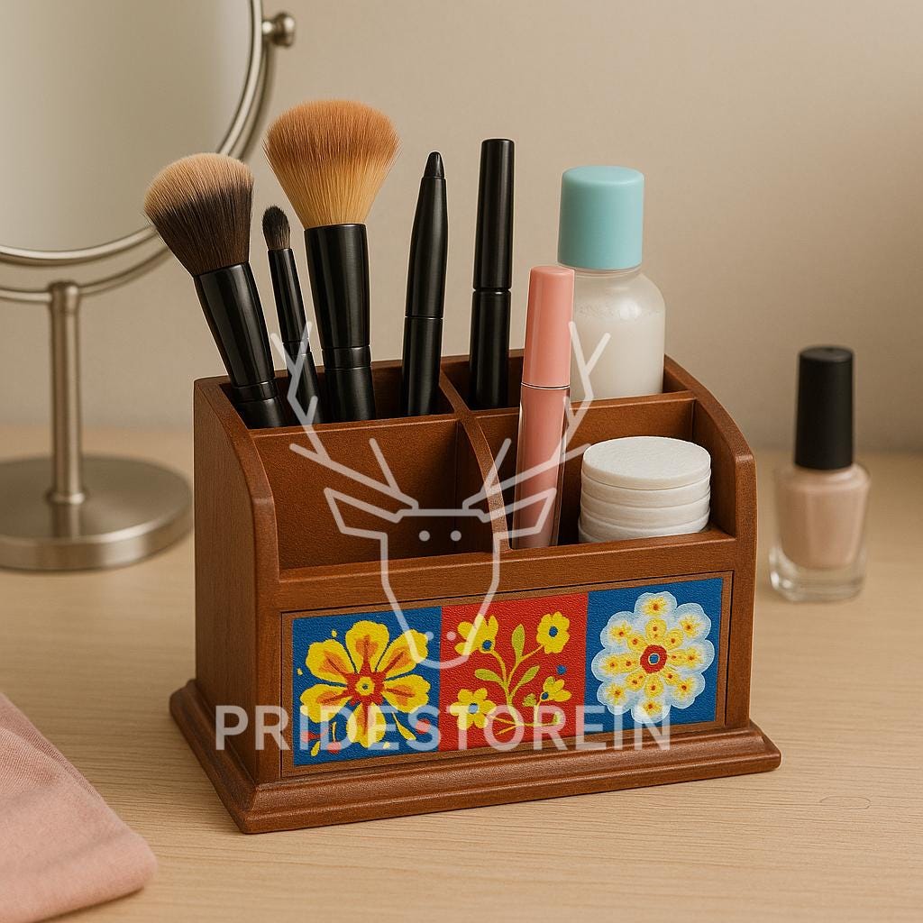 Boho Floral Desk Organizer