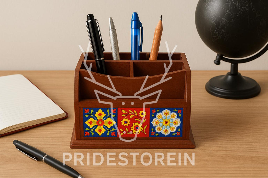 Boho Floral Desk Organizer