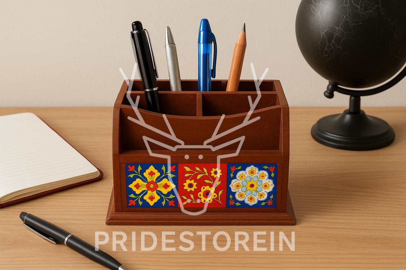 Boho Floral Desk Organizer
