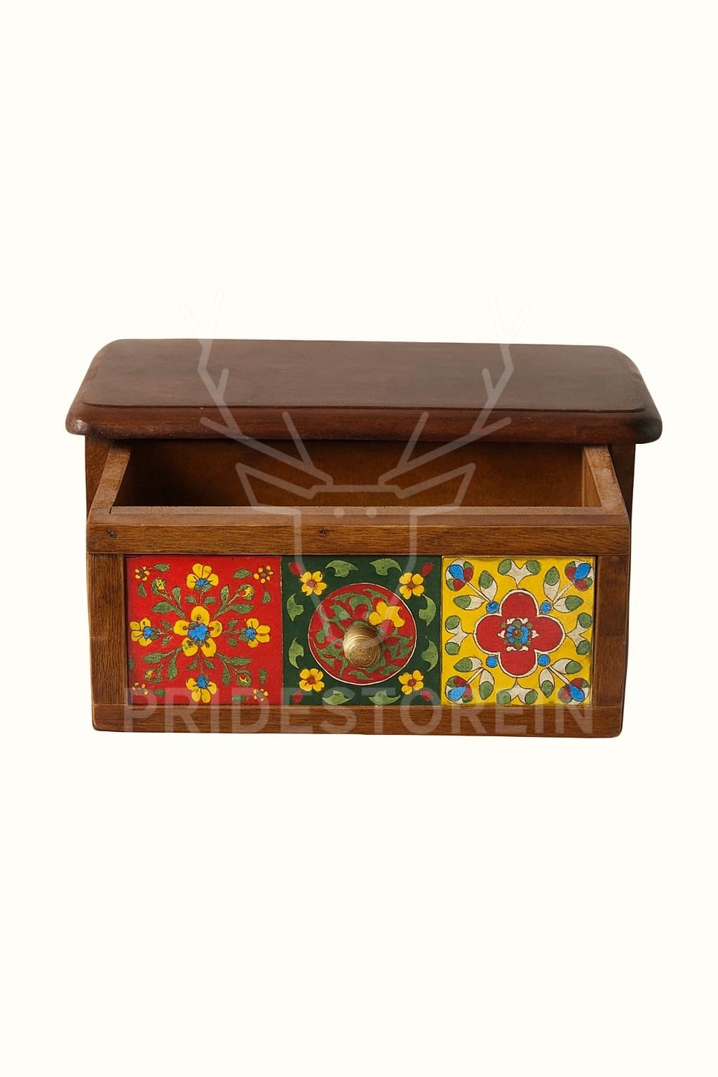 Artisan Mango Wood Tile Box