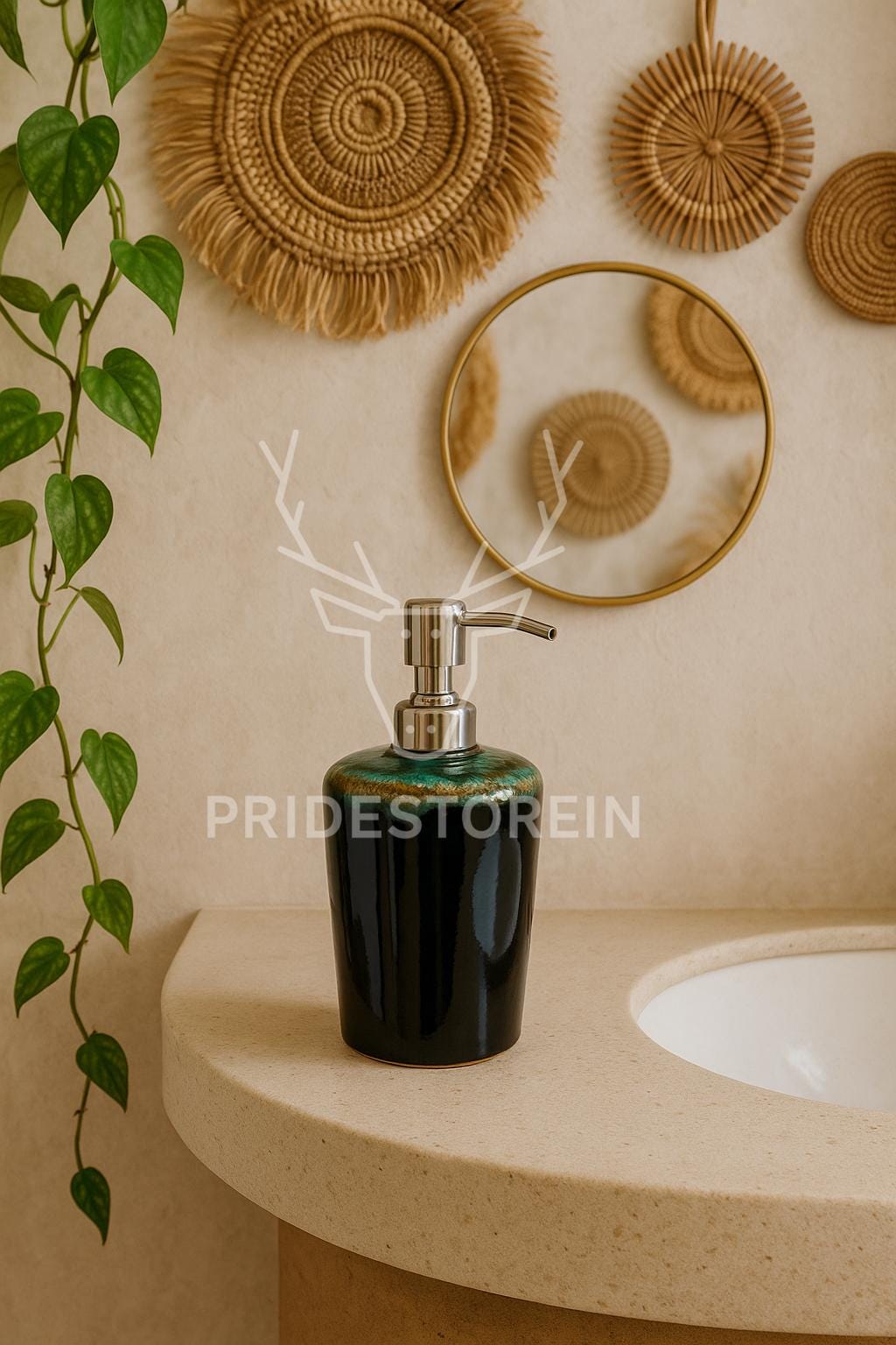 Boho Ceramic Soap Dispenser