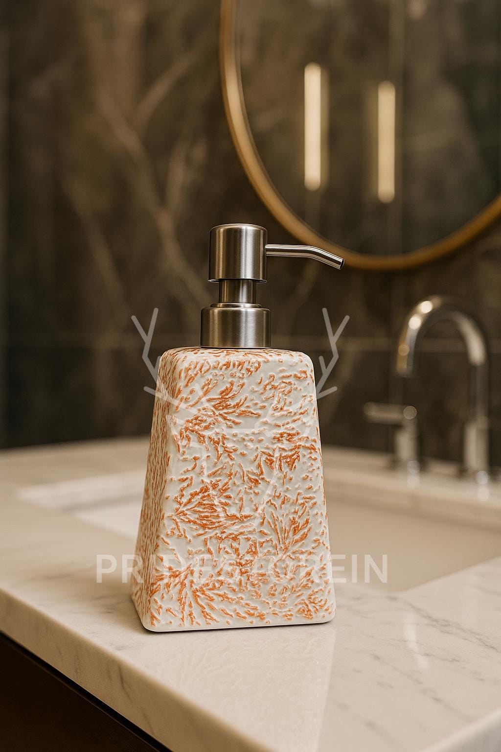 Boho Coral Ceramic Soap Pump