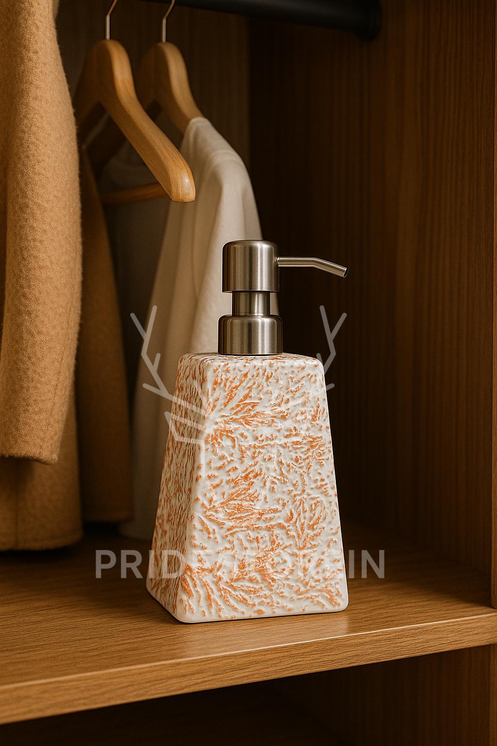 Boho Coral Ceramic Soap Pump