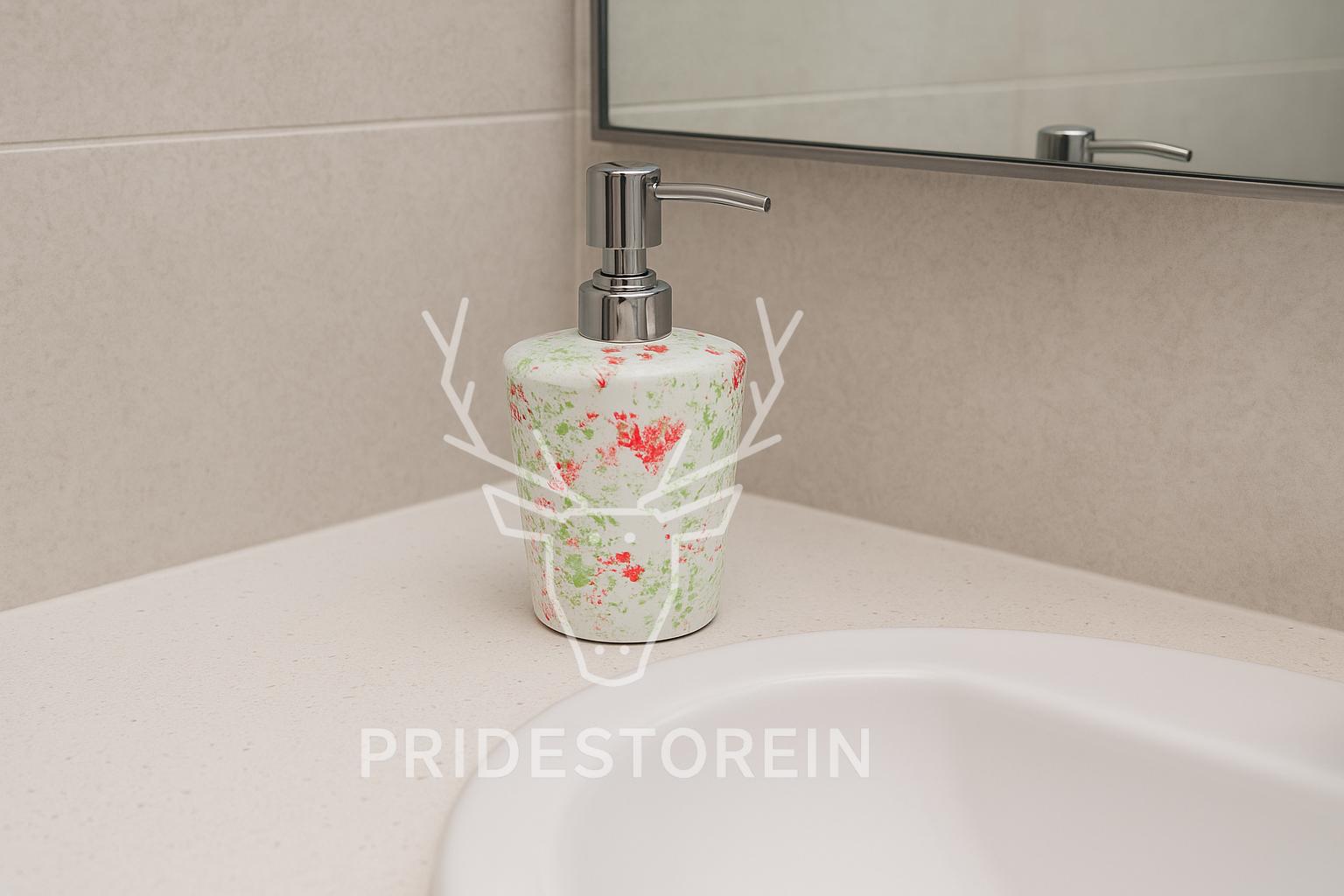 Coral Ceramic Soap Dispenser