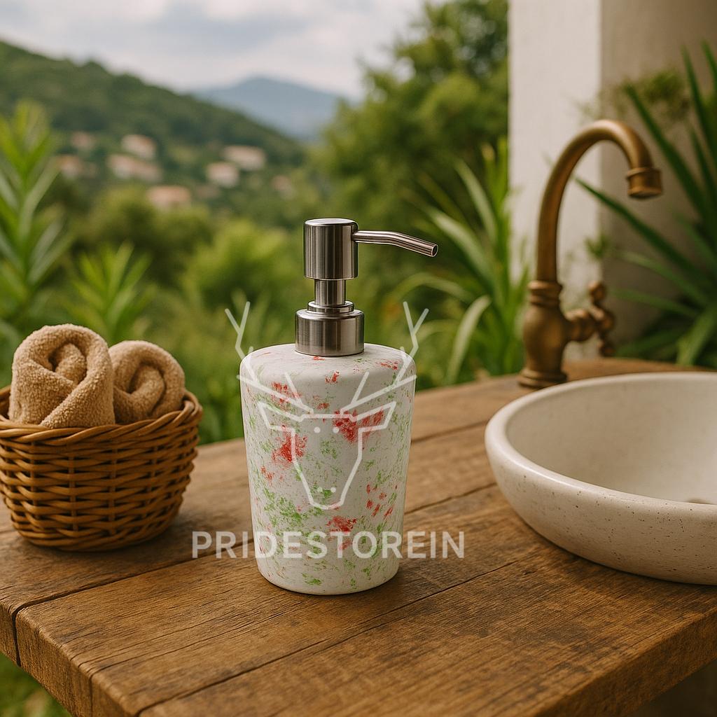 Coral Ceramic Soap Dispenser
