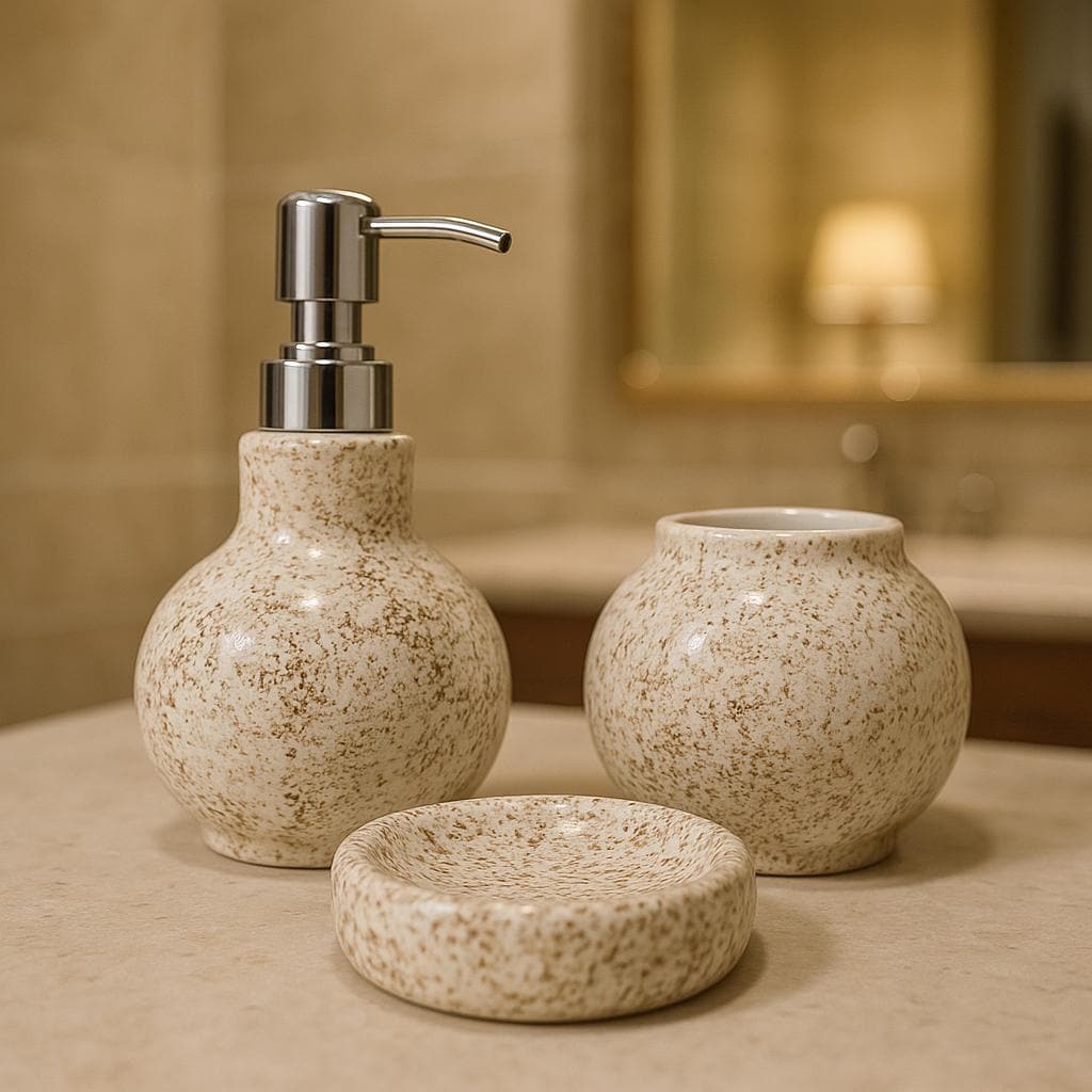 Rustic Ceramic Bath Set