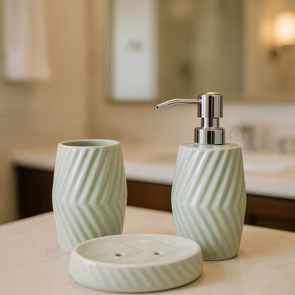 Modern White Bath Set Decor