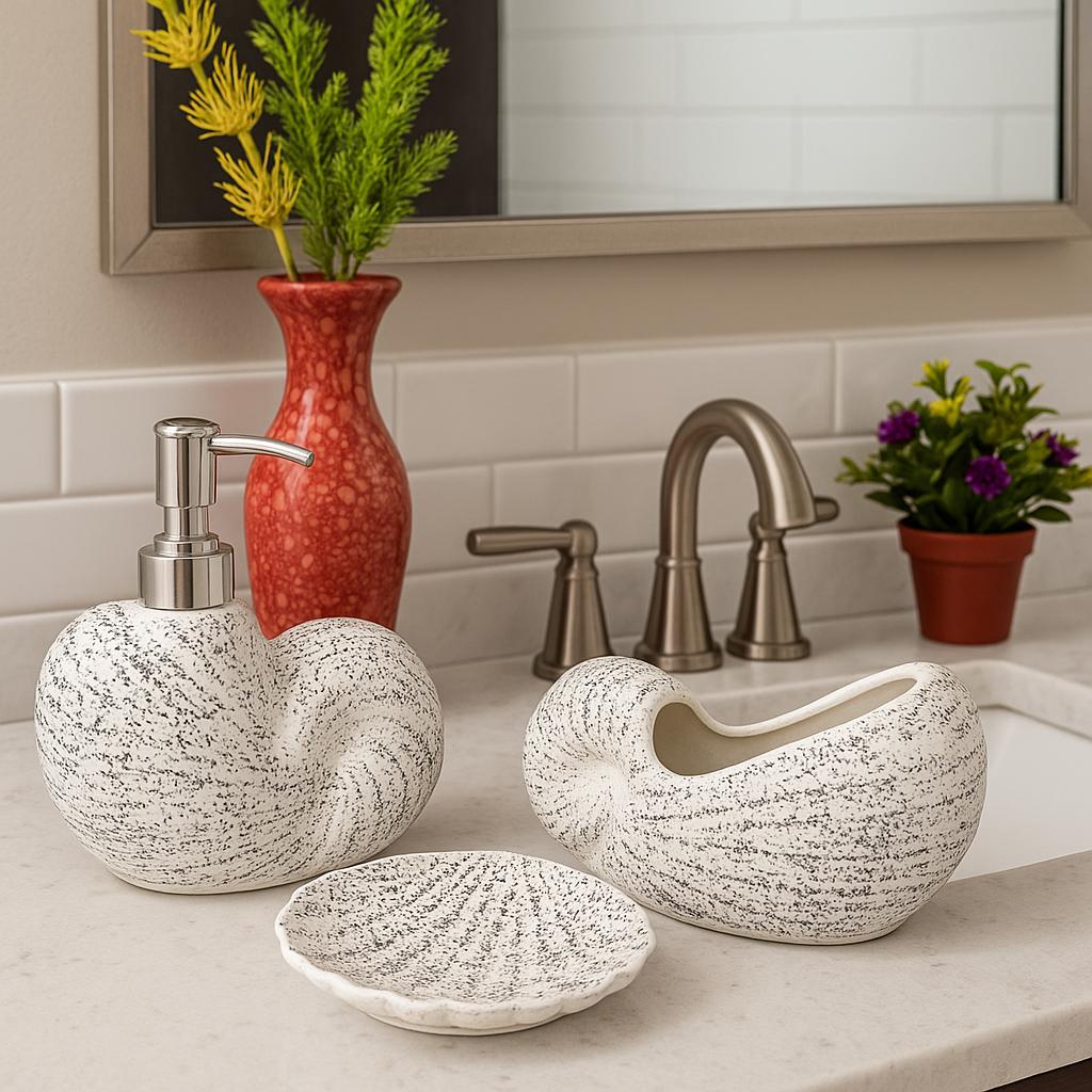 Coastal Ceramic Bath Set