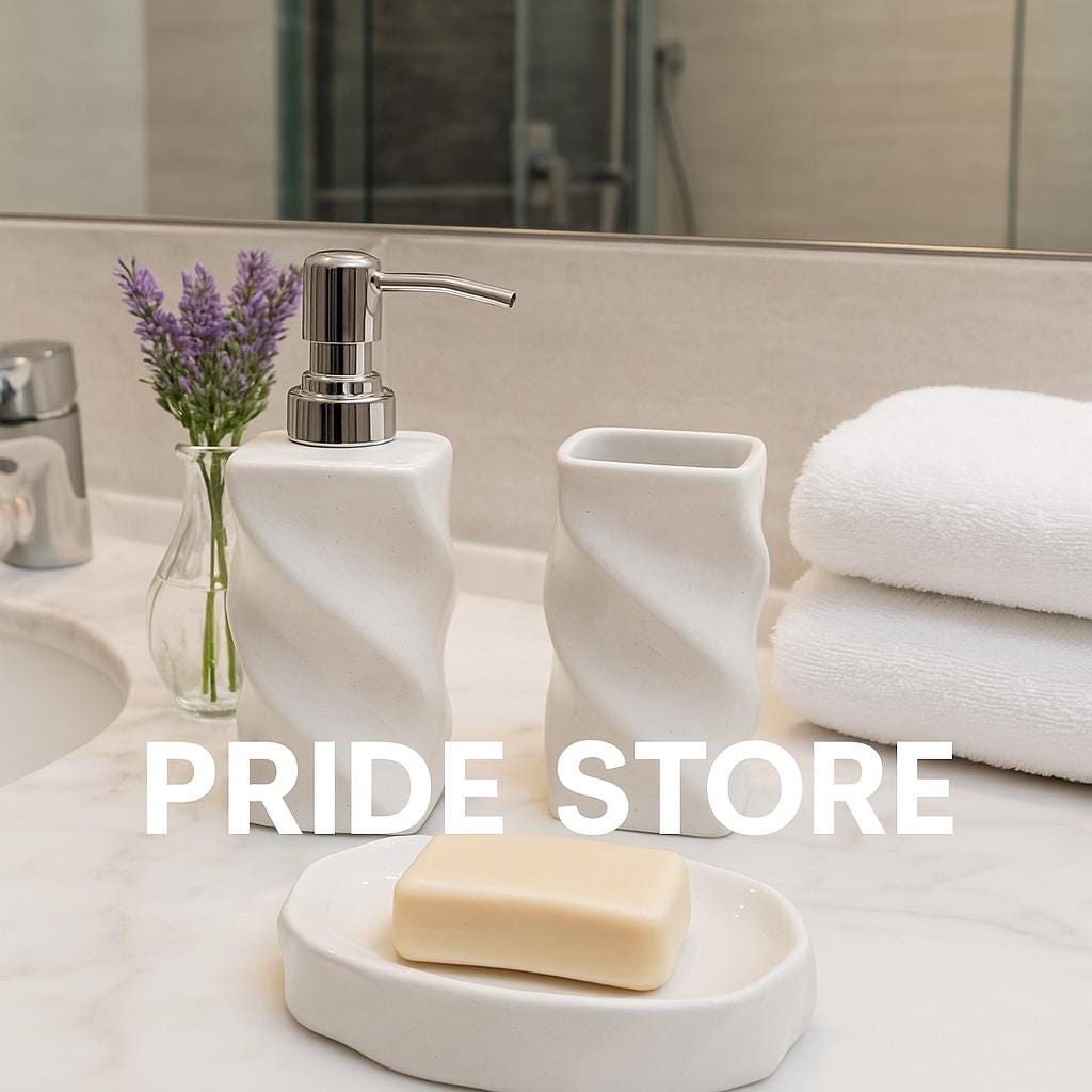 Modern White Ceramic Bathroom Accessory Set Soap Dispenser Toothbrush Holder Soap Dish Gift