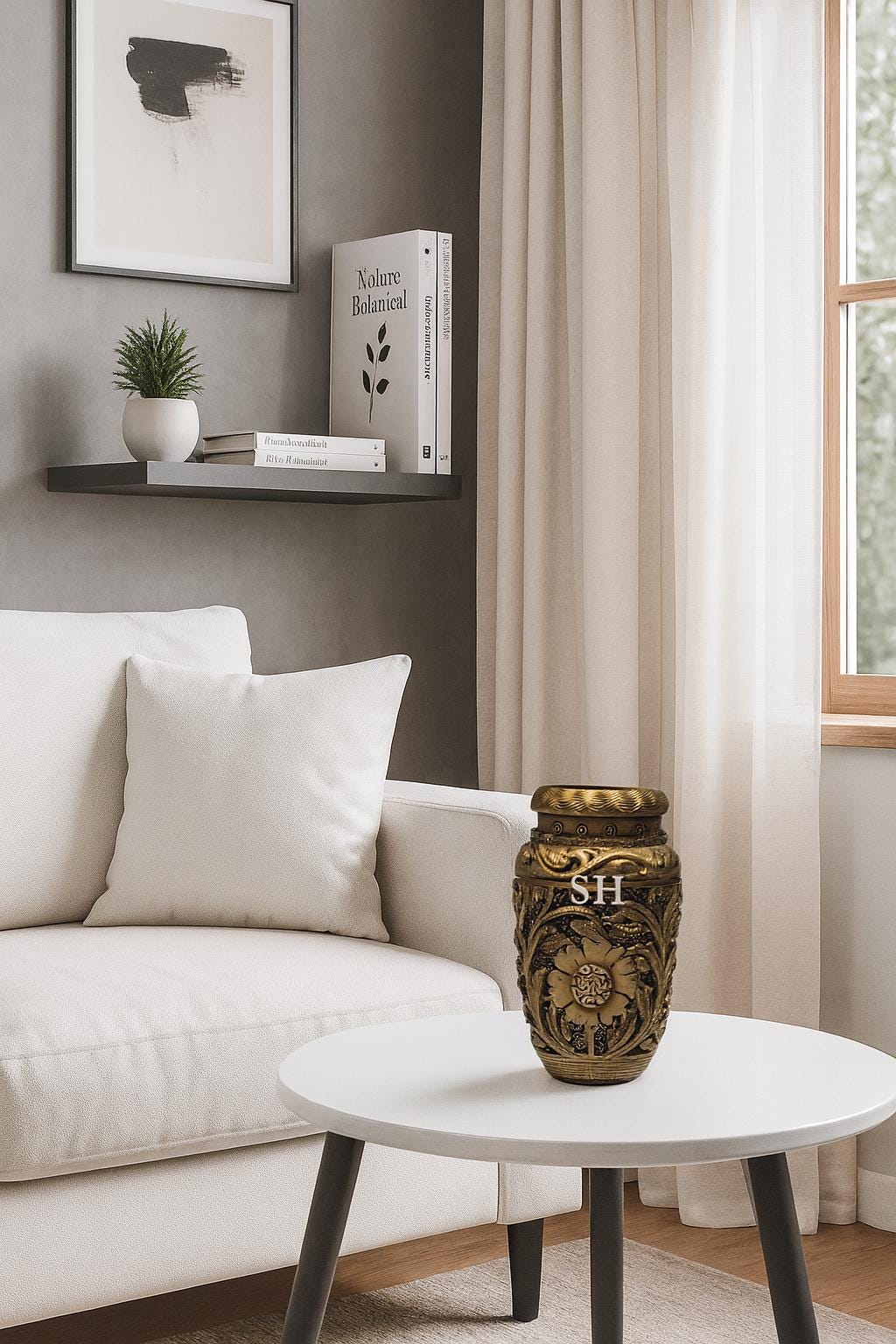 Hand Carved Wooden Vase Gift