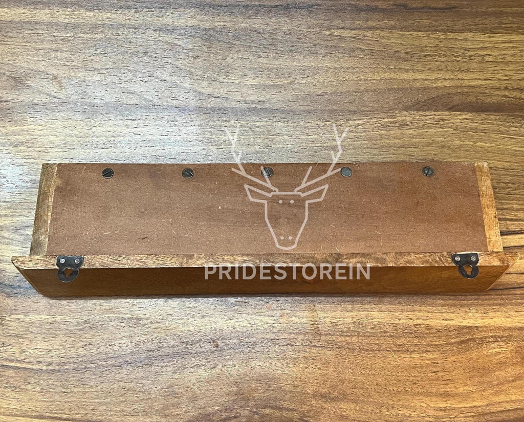 Ceramic Tile Key Rack - Wooden Wall Hook Organizer