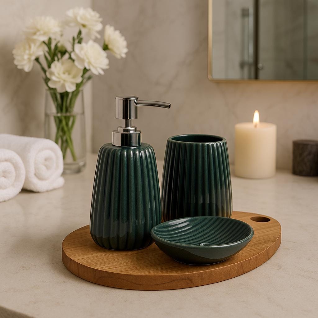 Modern Ceramic Bath Set 3pc