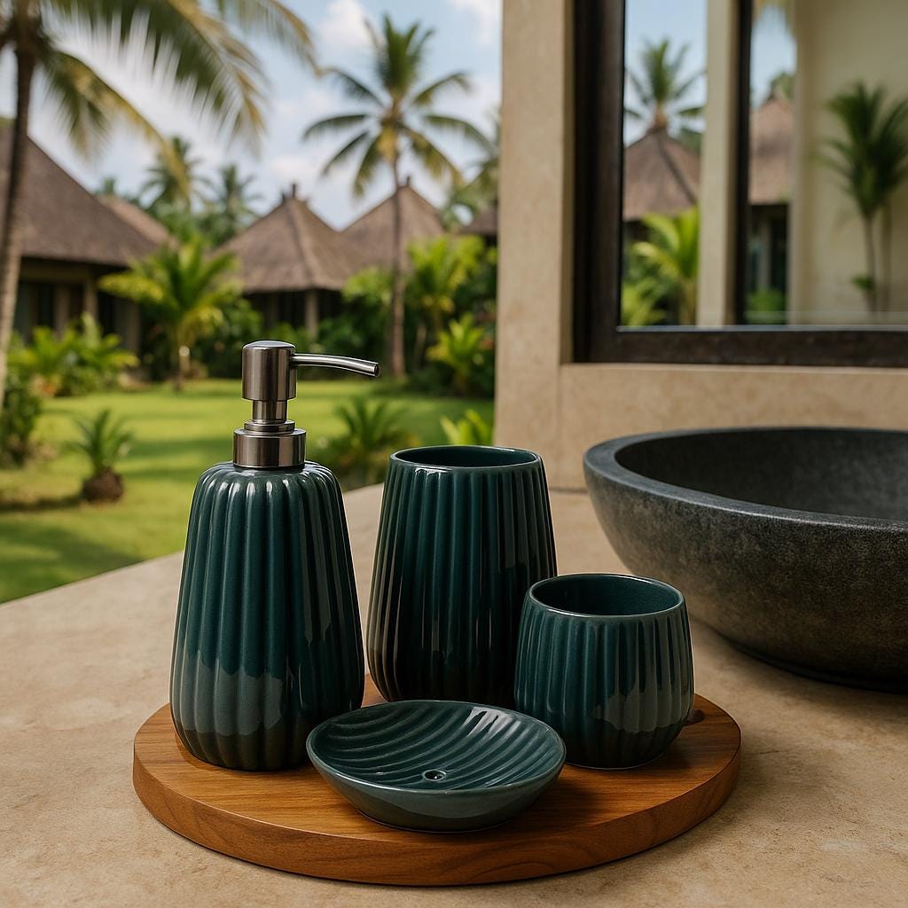 Modern Ceramic Bath Set 3pc