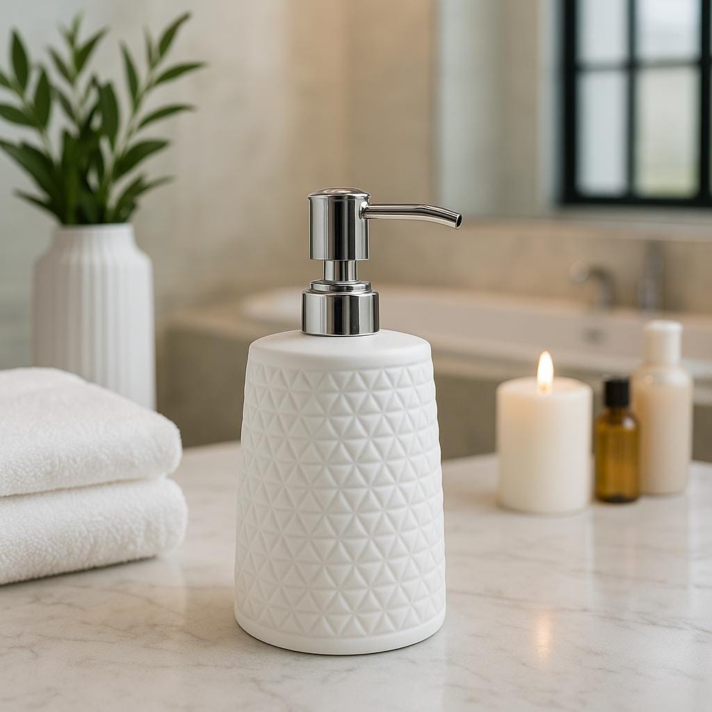 Sleek White Soap Dispenser